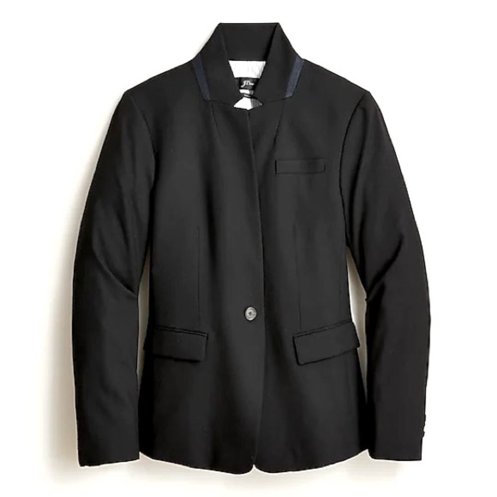 J. Crew Black Blazer with Navy Accents